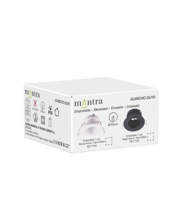 ***OFER/DES*** GUINCHO GU10 * EMPOTRABLE REDONDO NEGRO